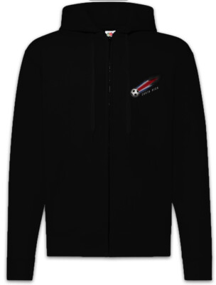 Costa Rica Football Comet I Zipper Hoodie ricanische Soccer Fußball Flagge