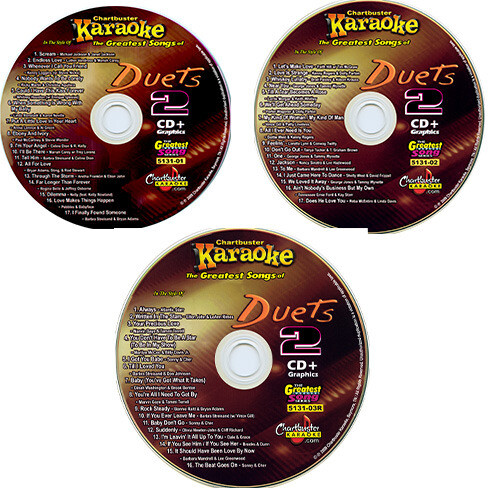 Chartbuster KARAOKE DUETS 9 Disc CD+G 5025-5131-5136 NEW In