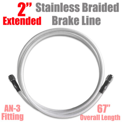 +2'' Front Upper ABS Brake Line For 2014-Up Harley Road King Street Electra Glide