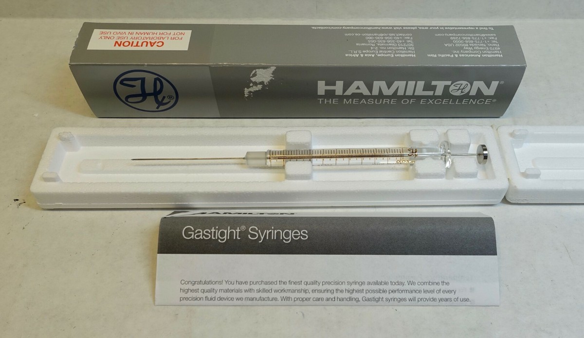 Hamilton Syringe, 50 µL Gastight Cemented Needle, 22s gauge PN