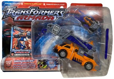 Transformers Armada Deluxe Smokescreen Action Figure w Liftor Mini-Con NEW 2002