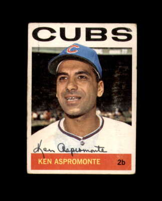 Ken Aspromonte Signed 1964 Topps Chicago Cubs Autographed