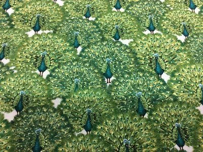 Fabric Freedom-Peacocks-100% Cotton