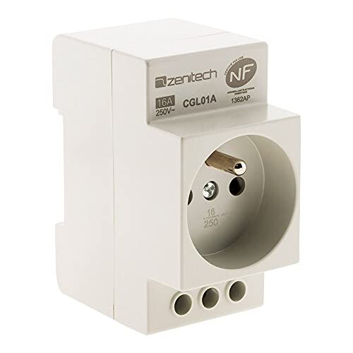 ZENITECH Prise modulaire 2 pôle + terre 16A (l5x)
