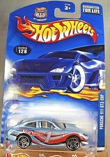 2003 Hot Wheels Mainline/Collector #128 PORSCHE 911 GT3 CUP Lt Blue wChromePR5Sp
