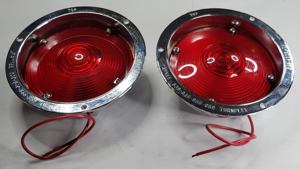 Vintage PAIR Yankee Turnflex HD Chrome Turn Signal or Brake Light