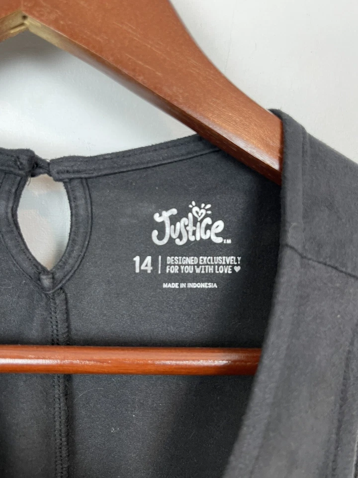 Camiseta sin mangas Boho CL1 Justice Girls 12 negra azteca egipcia lámina elefante Foto 3 de 4