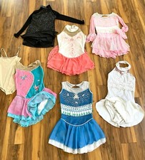 Ice Skating Figure Skating Dresses Lot Of 6 - Girl's Size 10-14 M L Girls Tween