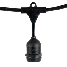 Commercial Grade SJTW E26 Heavy Duty Patio Light Stringer with Suspended Drops