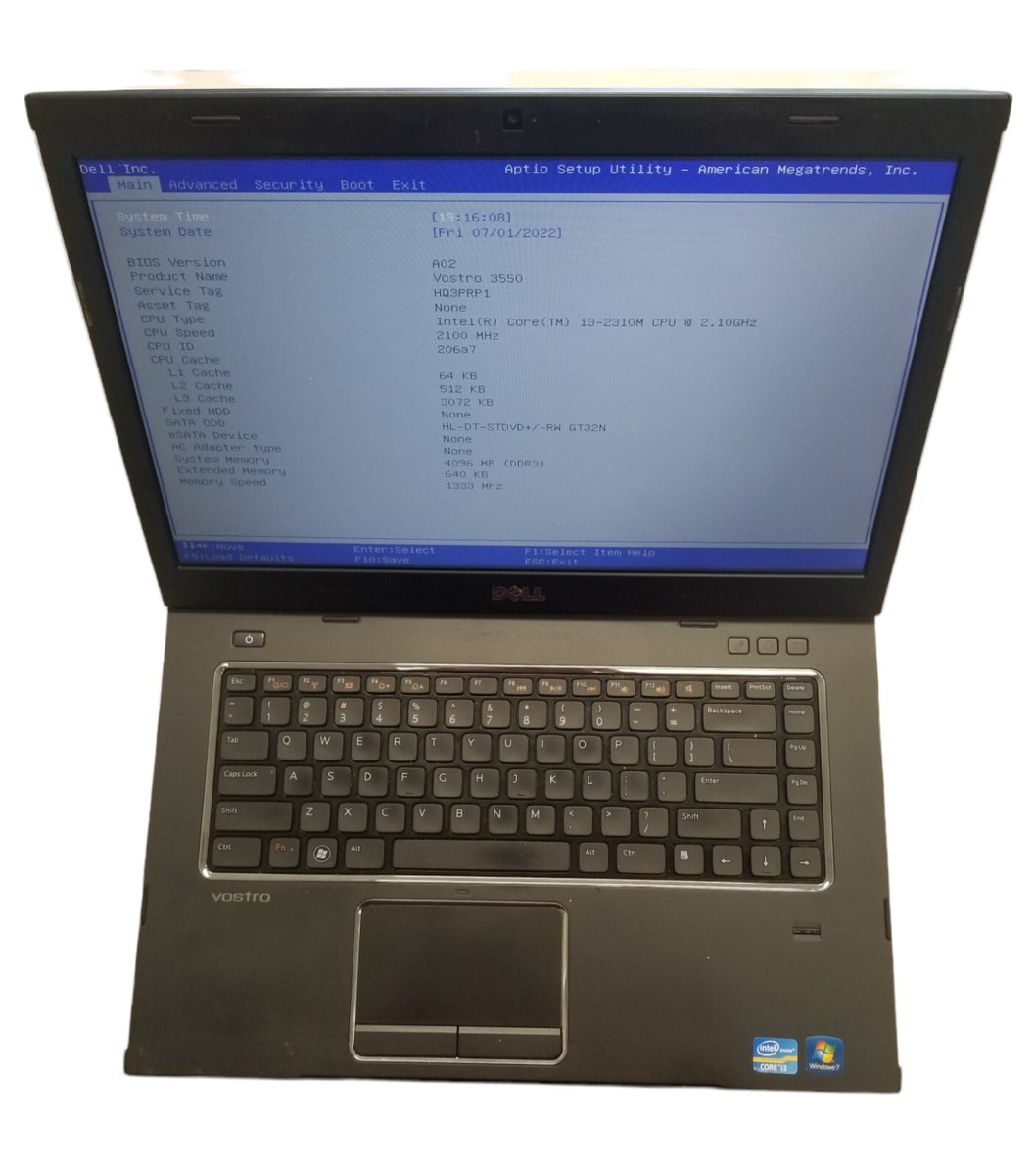 Dell Vostro 3550 15.6in. ( Intel Core i3 2nd Gen., 2.1GHz