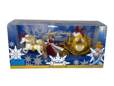 Disney Cinderella Royal Holiday Carriage 1998 Holiday Collection Set Mattel NIB