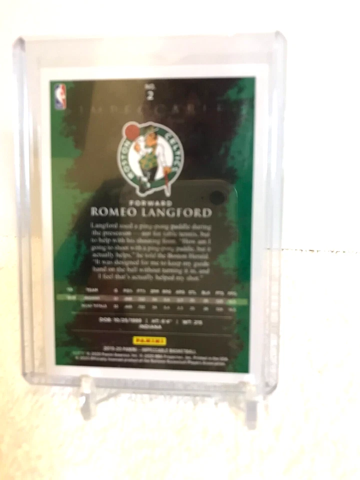 2019-20 Panini Impeccable Romeo Langford #2 RC Rookie Gold  01/10 SPURS - Image 2 of 2