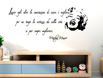 Adesivi Murali Frasi Marilyn Adesive Da Muro Decorazioni Per Parete Wall Sticker Ebay