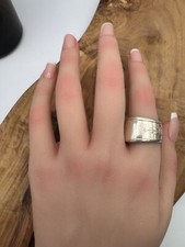 Bohemian Style Spoon Handle Ring Silver Plated Women's Sz 6