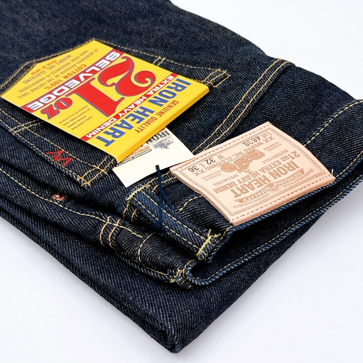 IRON HEART 463S -21oz Selvedge denim sneaker cut Made in JAPAN 28