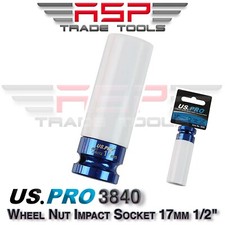 Alloy Wheel Nut Impact Socket 17mm 1/2" Sq Drive Colour Coded
