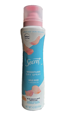 Secret Weightless Dry Spray Wild Rose Antiperspirant Deodorant EXP  