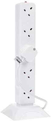 10-fach UK 3-Pin Stecker 13Amp doppelseitiger Verlängerungsturm mit 2 Meter Kabel