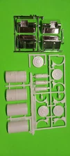 GMC Astro 95 1/25 Chrome Square Round Fuel Tanks Big Rig Semi Model Truck Parts