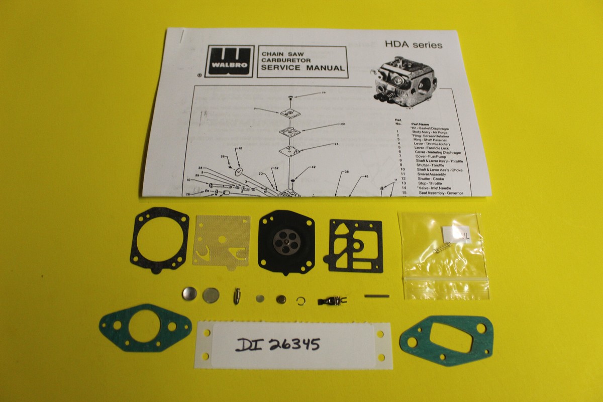 Solo 656 Chainsaw Carburetor Walbro HDA170B Carb Kit | eBay