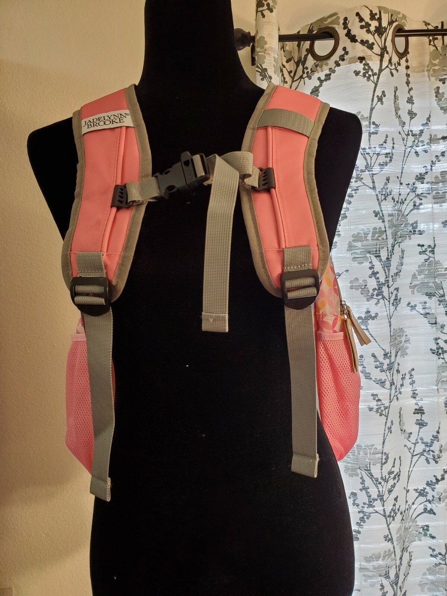New With Tags Jadelynn Brooke Patterned Coral Pink Backpack  display picture 3