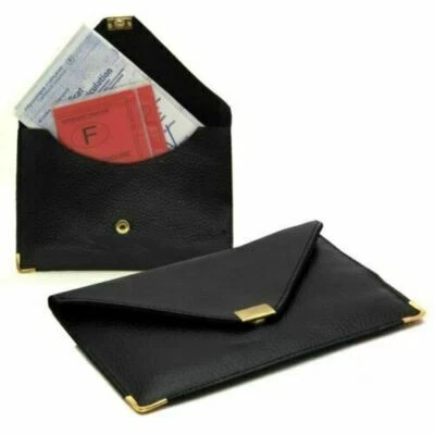Étui Pochette Carte Grise Permis en Cuir Style Enveloppe