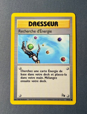 Recherche d'Energie - Energy Search 59/62 French Fossil Pokemon Card - LP