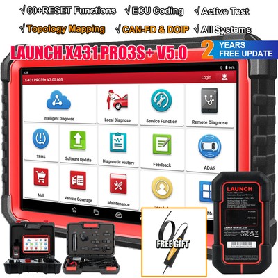 2024LAUNCH X431 PRO3S+ 5.0 PRO5 Car Diagnostic Tool OBD2 Scanner Key Programming