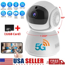 5G Wifi IP Security Camera Smart 1080P 360° Night Vision Outdoor Indoor Camera 