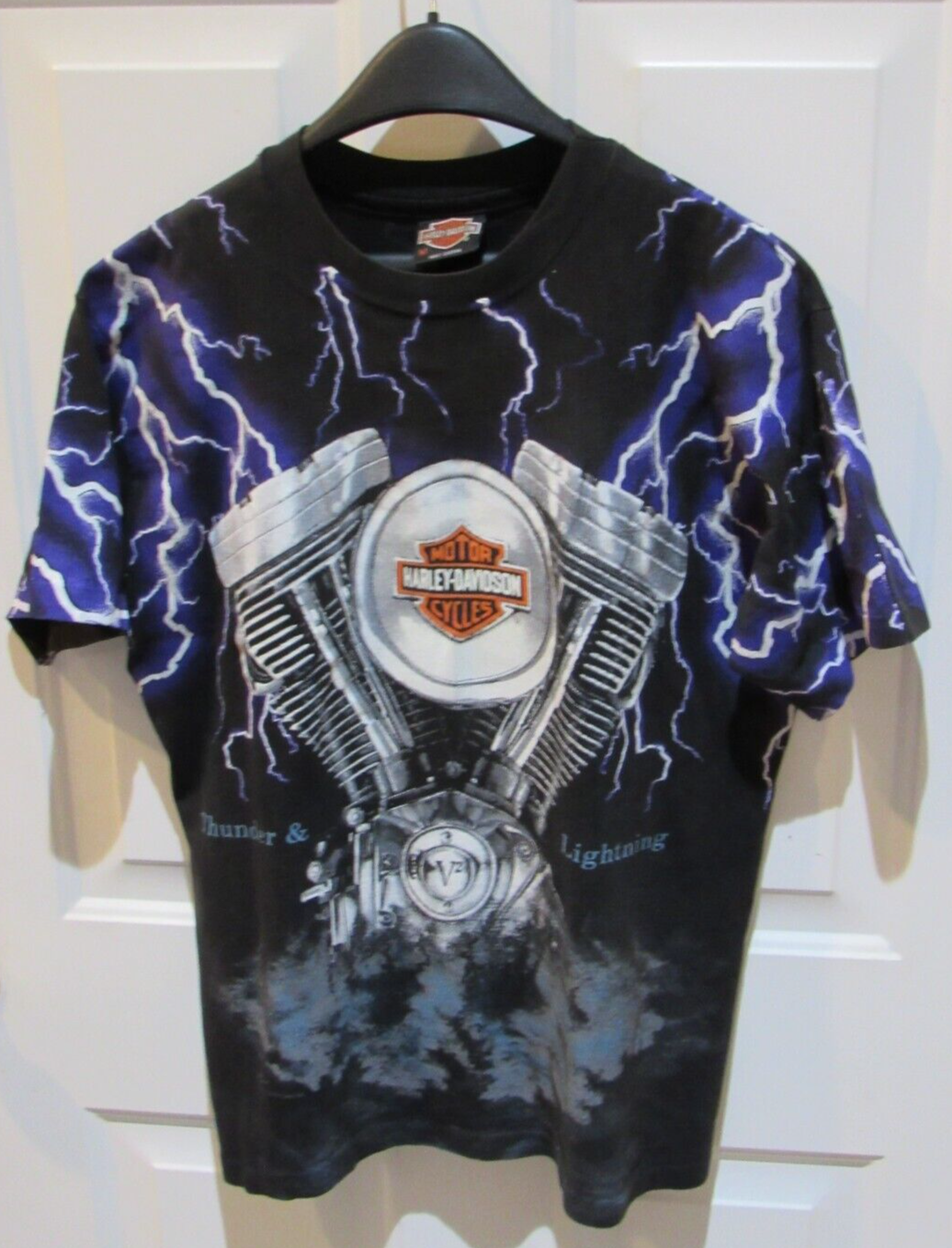 希少 XL 90´s HARLEY DAVIDSON THUNDER Tシャツ-