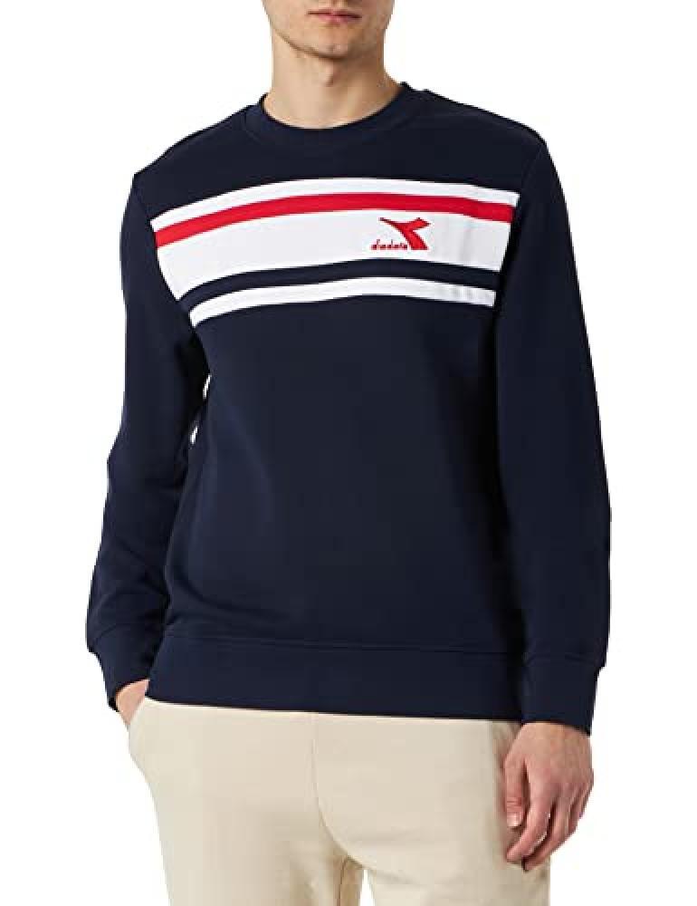 (TG. XL) Diadora Sweatshirt Crew Slam, SWEATSHIRT CREW SLAM, Uomo, Classic Navy,