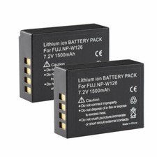 2X Battery for Fuji NP-W126 W126s X-PRO1 XPro2 X-PRO3 XT2 XT20 X-T30 X100F X100V