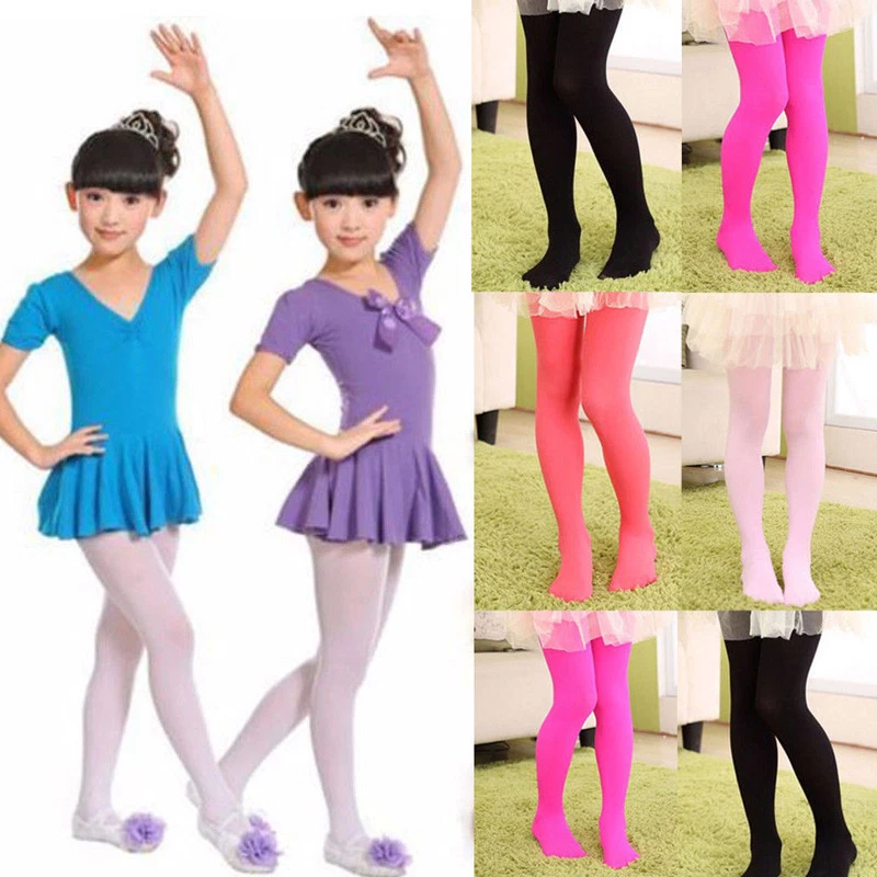 Student Children Kids Girl Dance Socks Ballet Tights Baby Pantyhose Candy Color - Image 3 of 4