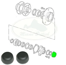 LAND ROVER FRONT WHEEL HUB BEARING CAP x2 DISCOVERY 1 DEFENDER FTC5414 AM