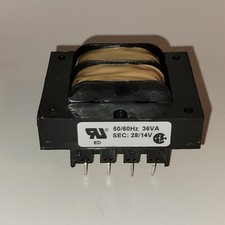 Hammond Manufacturing 164J28 Transformer PCB mount ~ 115V, 36VA, 28V C.T. @ 1.3A