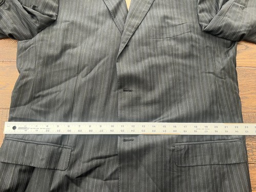 Gianluca Isaia Napoli Men's Striped Blazer Suit Size 56 Coat Made In Italy - Picture 14 of 16