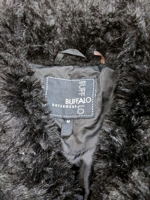 Buffalo by David Bitton Women's Zipper Puffer Faux Fur Collar Jacket Coat Medium | eBay