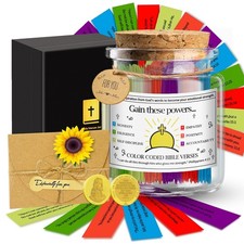 Bible Verse Jar   Color  Coded Scripture Prayer  Encouragement Jar,