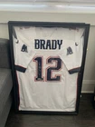 Tom Brady New England Patriots #12 Signed Football Jersey Framed Display