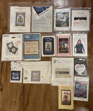 Lot of 15 Vintage Cross Stitch Kits , Patterns , Paper / Cats And More
