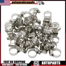 50x 3/8"-5/8" Adjustable Stainless Steel Drive Hose Clamps Fuel Line Worm Clip