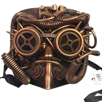 Steampunk Mask Cosplay Prop Halloween Masquerade Costume Tubes Gears Festival
