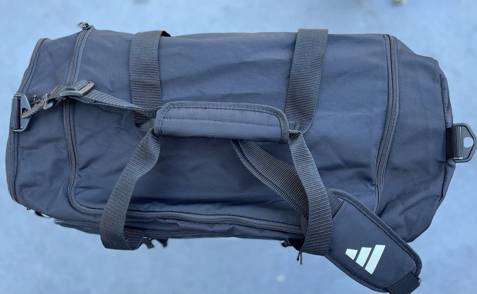 Bolso de Lona Adidas Defender 5 Grande Negro Nuevo con Etiquetas Foto 3 de 4