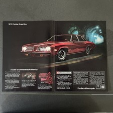 Vintage 1975 Pontiac Grand Am Original Color Ad Free Shipping Vintage 1975 Pontiac Grand Am Original Color Ad Free Shipping