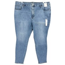NWT Terra  Sky Women's Core Skinny High Rise Stretch Blue Denim Jeans Plus 26W