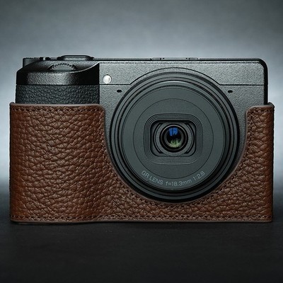 Handmade Leather Camera Half Cover Case Protective Base Bag For Ricoh GR4 GRiv