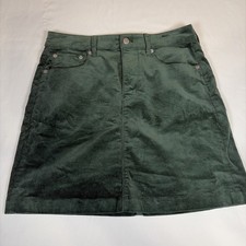 J. Crew Corduroy Skirt Women's 4 Green