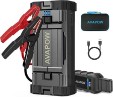 AVAPOW Car Battery Jump Starter 2000A Peak, Jumpstart with Force Start Function,