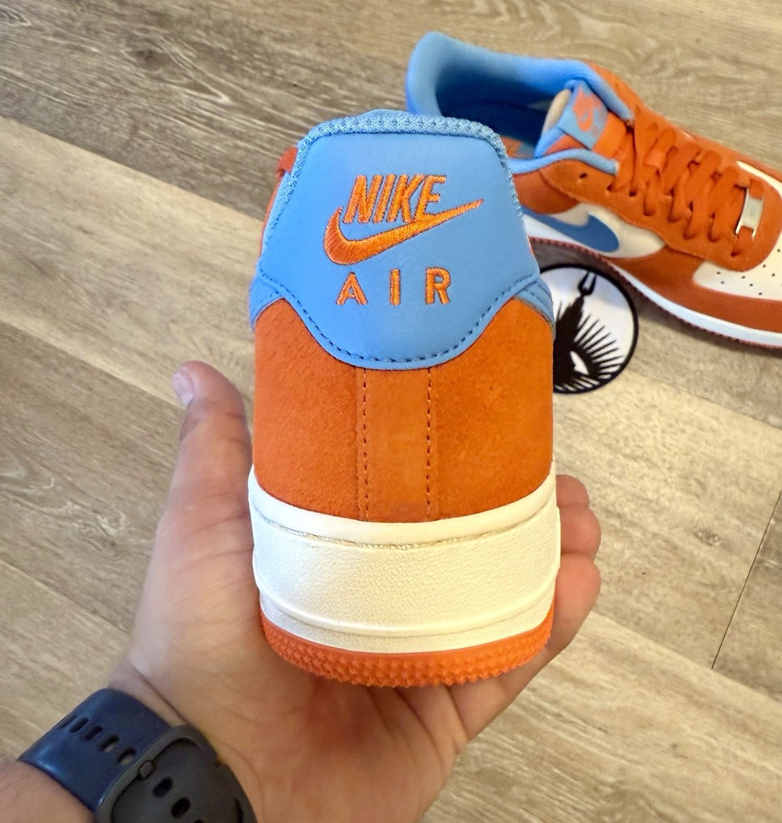 Nike 1 オレンジ/ブルー Nike Air Max 90 Orange Blue Men's Size 8 Sneakers Shoes AJ1285-104