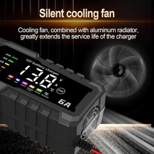 Caricabatterie Mantenitore Batteria Auto Moto 12V 10A Intelligente Display LED - Miniatura 2
